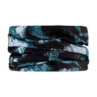 Core Neck Tube by Craft in black and teal, soft polyester multi-sport neck tube convertible to hat or headband for warmth
