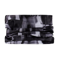 Core Neck Tube by Craft in black and grey, soft polyester multi-sport neck accessory convertible to hat or headband for warmth.