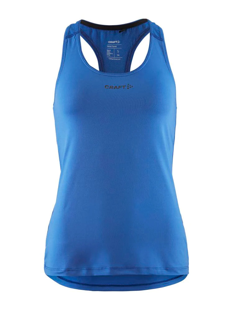 ADV Essence Singlet - Women by Craft in blue, soft recycled polyester with moisture transport, ideal for everyday training and running
