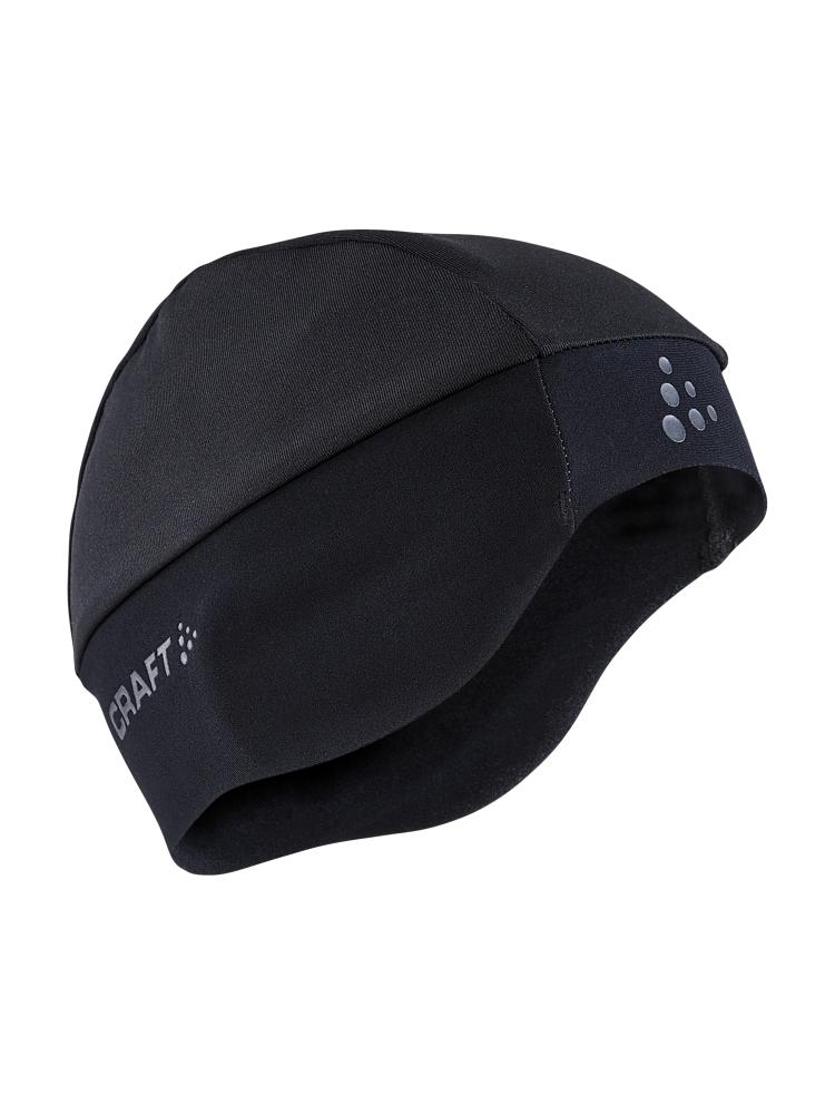 ADV SubZ Thermal Hat by Craft in black, lightweight thermal hat with wind- and water-repellent fabric for cold weather cycling under helmets
