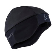 ADV SubZ Thermal Hat by Craft in black, lightweight thermal hat with wind- and water-repellent fabric for cold weather cycling under helmets