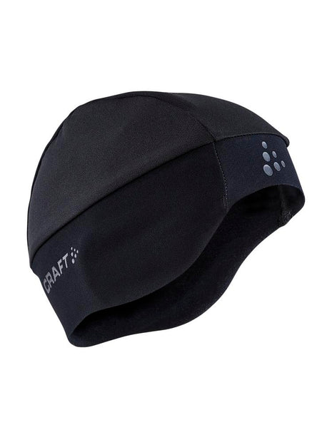 ADV SubZ Thermal Hat by Craft in black, lightweight thermal hat with wind- and water-repellent fabric for cold weather cycling under helmets
