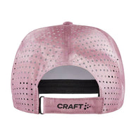 CTM Distance Tech Trucker Cap by Craft in pink with breathable mesh lining and moisture-wicking fabric, ideal for running and outdoor use