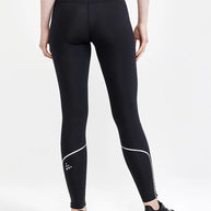 ADV Essence Run Tights - Women by Craft in black, soft recycled polyester with wide waistband, ideal for running and training