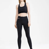 ADV Essence Run Tights - Women by Craft in black with soft recycled polyester, wide adjustable waistband, ideal for running and training