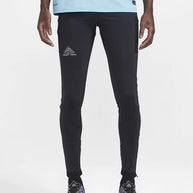 PRO Trail Tights - Men by Craft in black, high-performance recycled polyamide running tights for trail running and moisture transfer