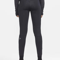 PRO Trail Tights - Women by Craft in black, high-performance recycled polyamide running tights for trail running with moisture transfer