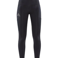 PRO Trail Tights - Women by Craft in black with recycled polyamide, moisture transport, high-performance running tights for trail use