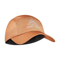 PRO Run Soft Cap by Craft in light brown with mesh panels and taped seams, soft running cap for high-intensity workouts and ventilation