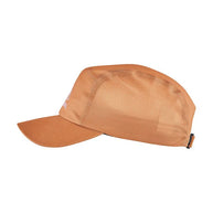 PRO Run Soft Cap by Craft in burnt orange with mesh side panels, taped seams, and inner mesh for ventilation in high-intensity running.