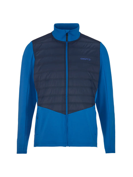 ADV Essence Warm Jacket 2 - Men by Craft in blue and black, quilted padded wind-protective multi-sport training jacket for cold running