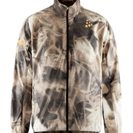Pro Hypervent Jacket 2 - Men by Craft in grey camo, ventilating running jacket with soft fabric, designed for focused outdoor running.