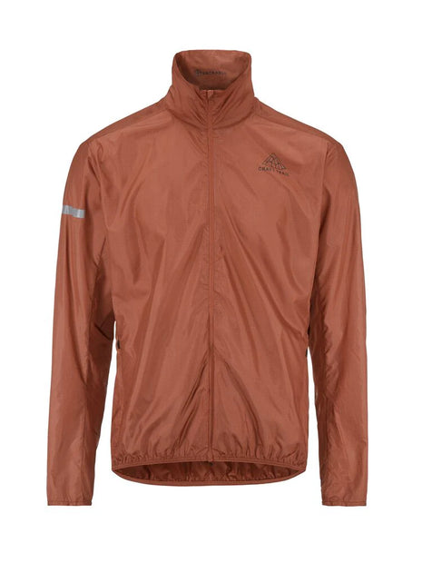Pro Hypervent Jacket 2 - Men by Craft in rust brown, ventilating running jacket with super-soft fabric designed for performance running