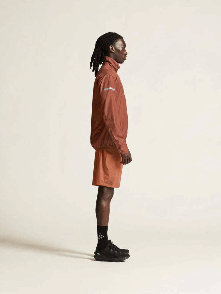 Pro Hypervent Jacket 2 - Men by Craft in rust brown, highly ventilating running jacket with super-soft fabric for dedicated runners