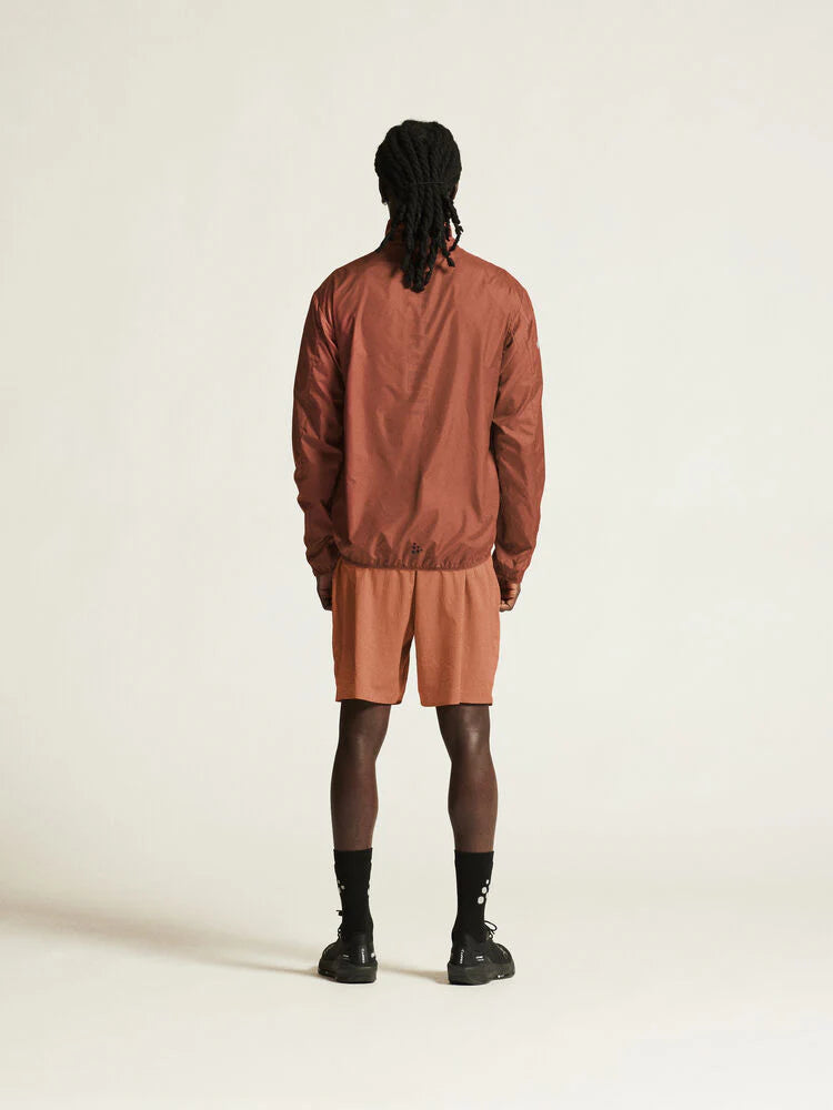 Pro Hypervent Jacket 2 - Men by Craft in rust red, ventilating running jacket with super-soft fabric for performance running and workouts