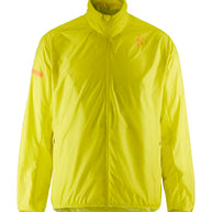 Pro Hypervent Jacket 2 - Men by Craft in bright yellow, ventilating running jacket designed for pro runners with super-soft fabric
