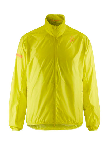 Pro Hypervent Jacket 2 - Men by Craft in bright yellow, ventilating running jacket designed for pro runners with super-soft fabric
