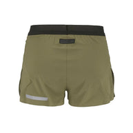 Pro Hypervent Split Shorts 2 - Men by Craft in olive green with black waistband, lightweight ventilated running shorts for hot weather workouts