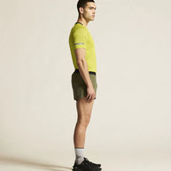 Pro Hypervent Split Shorts 2 - Men by Craft in olive green, lightweight ventilating running shorts for intense summer workouts