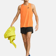 Pro Hypervent Split Shorts 2 - Men by Craft in black, lightweight ventilating running shorts designed for hot weather workouts