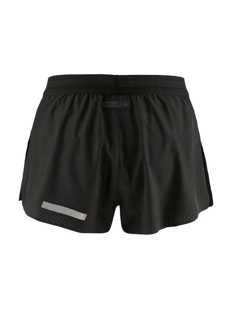 Pro Hypervent Split Shorts 2 - Men by Craft in black, lightweight ventilating running shorts ideal for intense summer workouts.
