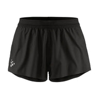 Pro Hypervent Split Shorts 2 - Men by Craft in black, lightweight ventilating running shorts for hot weather intense workouts.