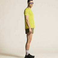 PRO Hypervent Tee 2 - Men by Craft in bright yellow lightweight running tee with ventilation, designed for hot weather performance