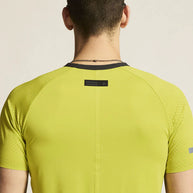 PRO Hypervent Tee 2 - Men by Craft in fluorescent yellow, lightweight running tee with ventilation for cooling in hot conditions
