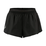 Pro Hypervent Split Shorts 2 - Women by Craft in black, lightweight ventilating running shorts for hot weather intense workouts