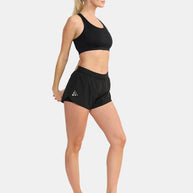 Pro Hypervent Split Shorts 2 - Women by Craft in black, lightweight ventilating running shorts for hot weather intense workouts