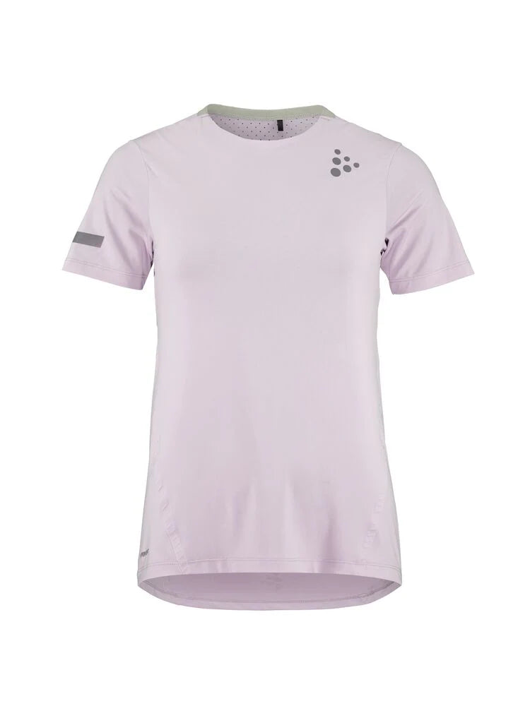 Pro Hypervent Tee 2 - Women by Craft in light purple, lightweight running tee with ventilation for cooling in hot weather