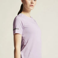 Pro Hypervent Tee 2 - Women by Craft in light purple, lightweight running tee with ventilation for cooling in hot weather conditions