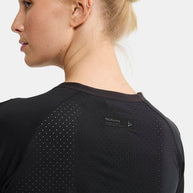 Pro Hypervent Tee 2 - Women by Craft in black, lightweight running tee with ventilation and cooling for high-intensity summer runs