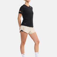 Pro Hypervent Tee 2 - Women by Craft in black, lightweight running tee with ventilation, designed for high-intensity summer running