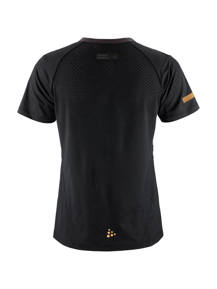 Pro Hypervent Tee 2 - Women by Craft in black with lightweight ventilation, designed for high-intensity running in hot conditions