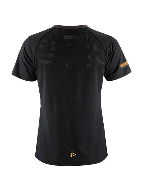 Pro Hypervent Tee 2 - Women by Craft in black with lightweight ventilation, designed for high-intensity running in hot conditions