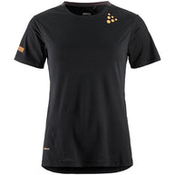 Pro Hypervent Tee 2 - Women by Craft in black with lightweight ventilation for cooling during hot weather running and high-intensity training