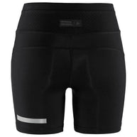 PRO Hypervent Short Tights 2 - Women by Craft in black, recycled poly running tights designed for purpose-driven runners and training