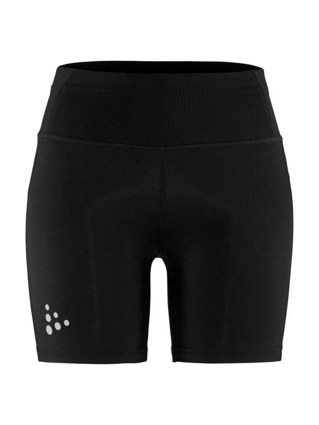 PRO Hypervent Short Tights 2 - Women by Craft in black, recycled poly running tights designed for performance and dedicated training use