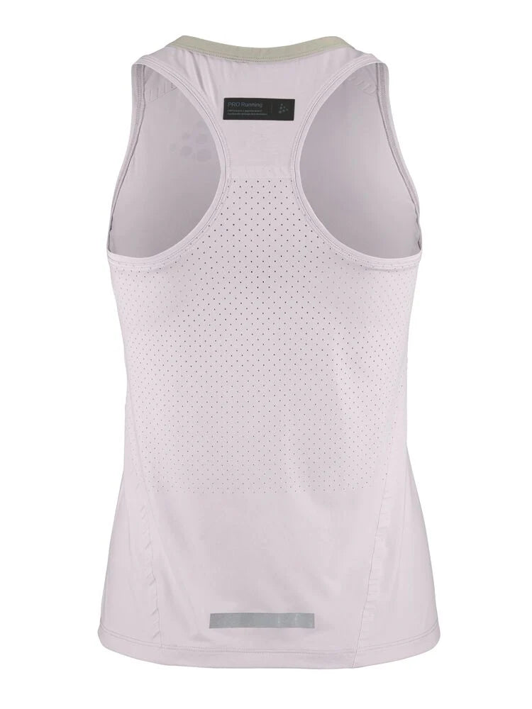 PRO Hypervent Singlet 2 - Women by Craft in light pink, lightweight running singlet with ventilation for cooling in hot conditions