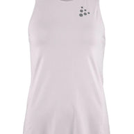 PRO Hypervent Singlet 2 - Women by Craft in light pink with green accents, lightweight ventilated running singlet for hot weather performance