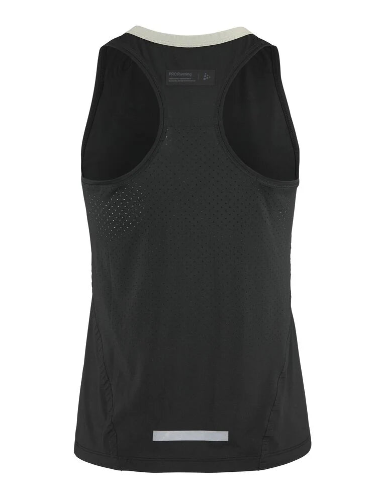 PRO Hypervent Singlet 2 - Women by Craft in black with lightweight ventilation for cooling, ideal for running in hot conditions