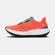 Xplor - Men by Craft in bright orange with teal and blue accents, pro-grade running shoe for versatile trail running and exploration