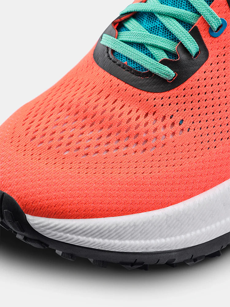 Xplor - Men by Craft in coral and teal, versatile hybrid trail running shoe for pro-grade performance and outdoor exploration