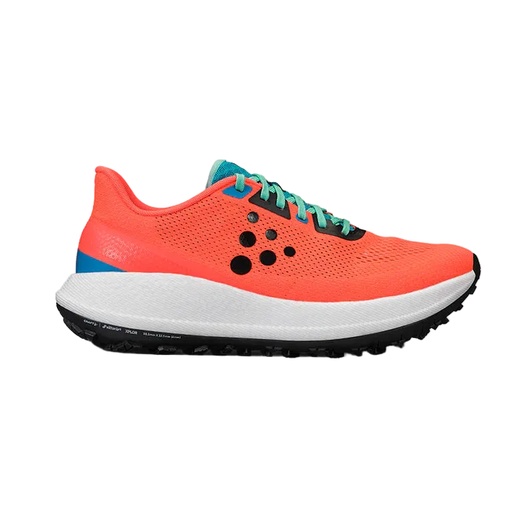 Xplor - Men by Craft in bright orange and turquoise, versatile pro-grade running shoe for trail and hybrid outdoor use