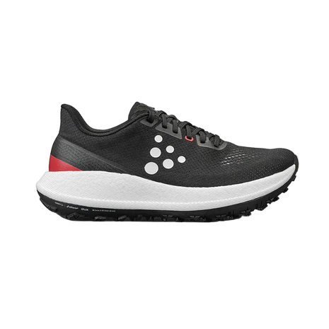 Xplor - Men by Craft in black white and red, versatile pro-grade running shoe for trail running and outdoor exploration