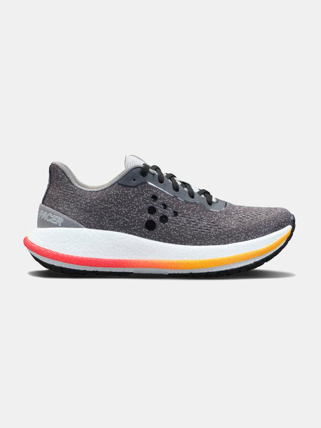 Pacer - Men by Craft in grey with black laces, soft Px Foam midsole for stable, smooth, responsive road running shoes
