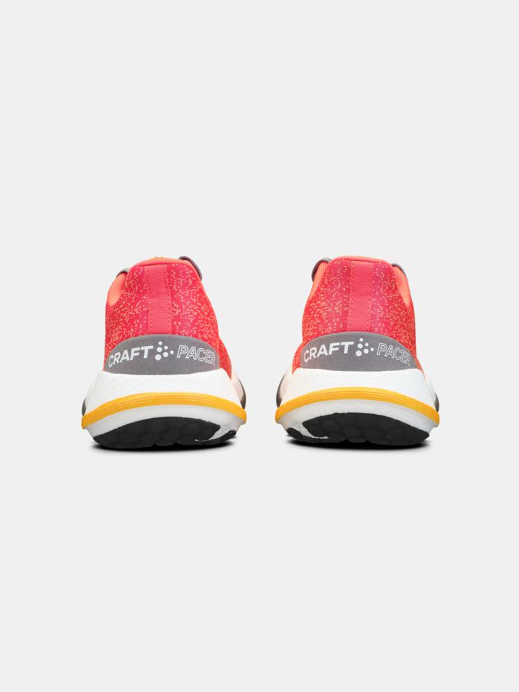Pacer - Women by Craft in bright red and orange, advanced running shoe with soft Px Foam midsole for stable, smooth, responsive ride