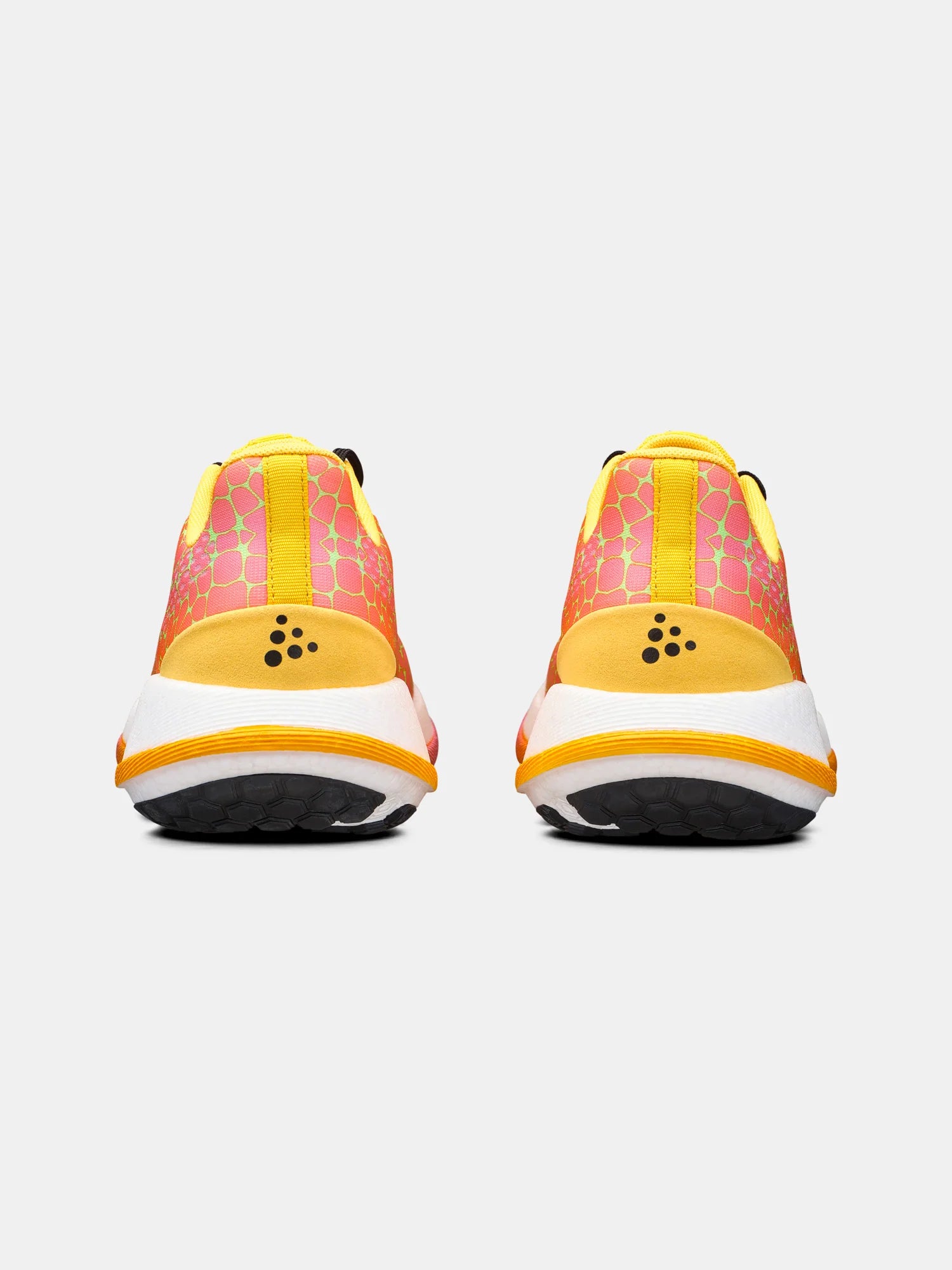 Pacer - Women by Craft in orange and yellow, performance running shoes with Px Foam midsole for stable and responsive road running