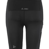 Pro Trail Short Tights 2 - Men by Craft in black recycled polyamide, moisture-wicking short tights for high-performance trail running